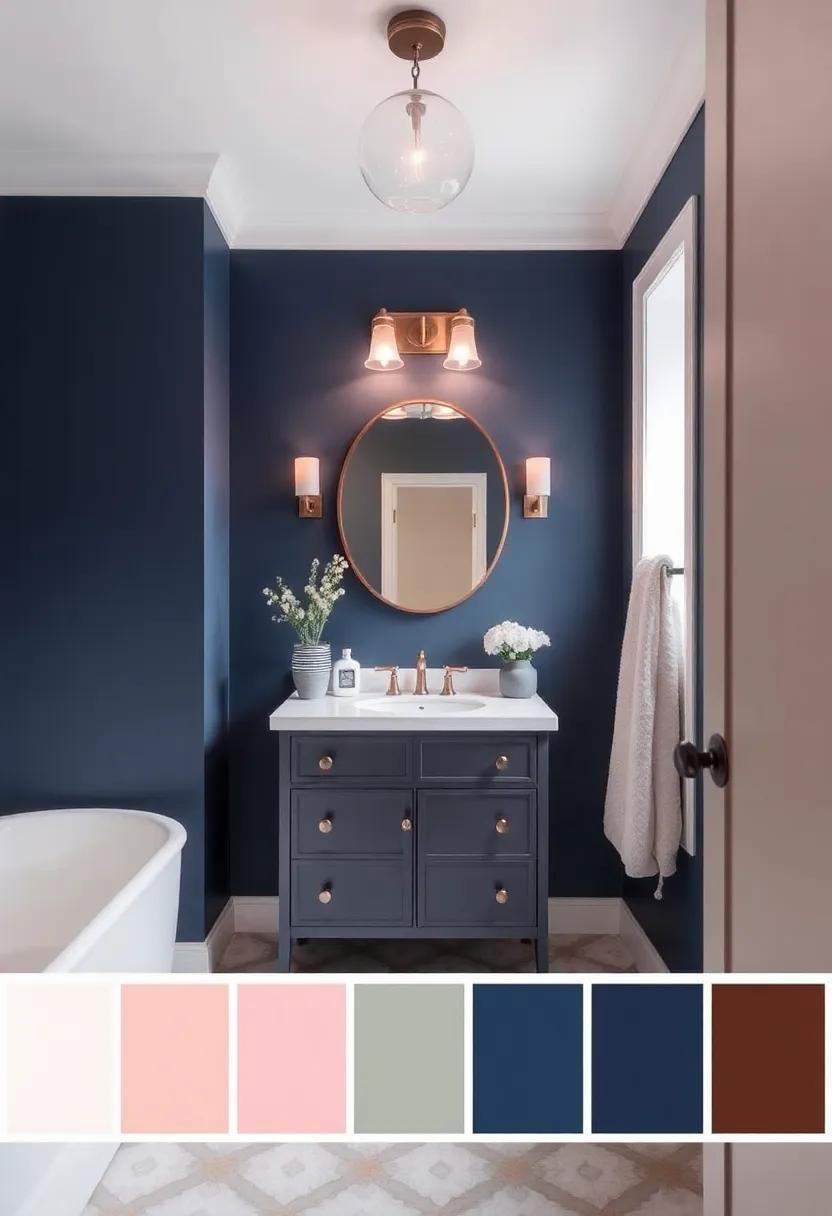 21) Blush and Deep Indigo: Combine soft blush​ tones⁤ with⁢ deep indigo for an elegant look that adds a hint of‌ sophistication without overwhelming