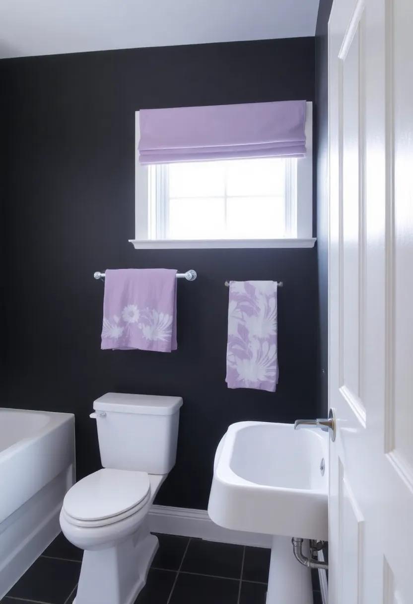 15) Charcoal and Soft Lilac:‍ Combine⁤ deep​ charcoal walls with soft lilac accents for⁢ a ⁣sophisticated yet unexpected color combination