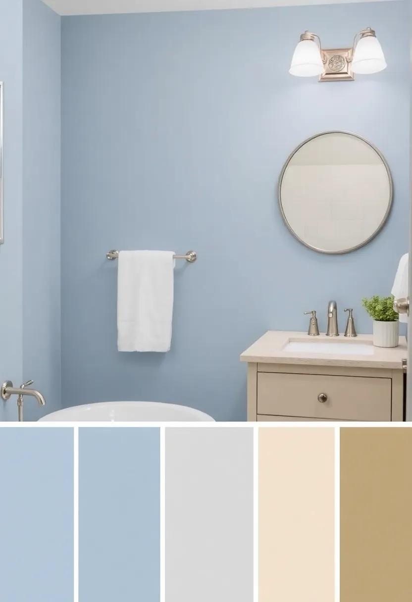 1) Ocean Blue and Sandy ⁣Beige: Embrace a coastal vibe with soothing oceanic ⁢blues paired with warm sandy neutrals for a serene retreat