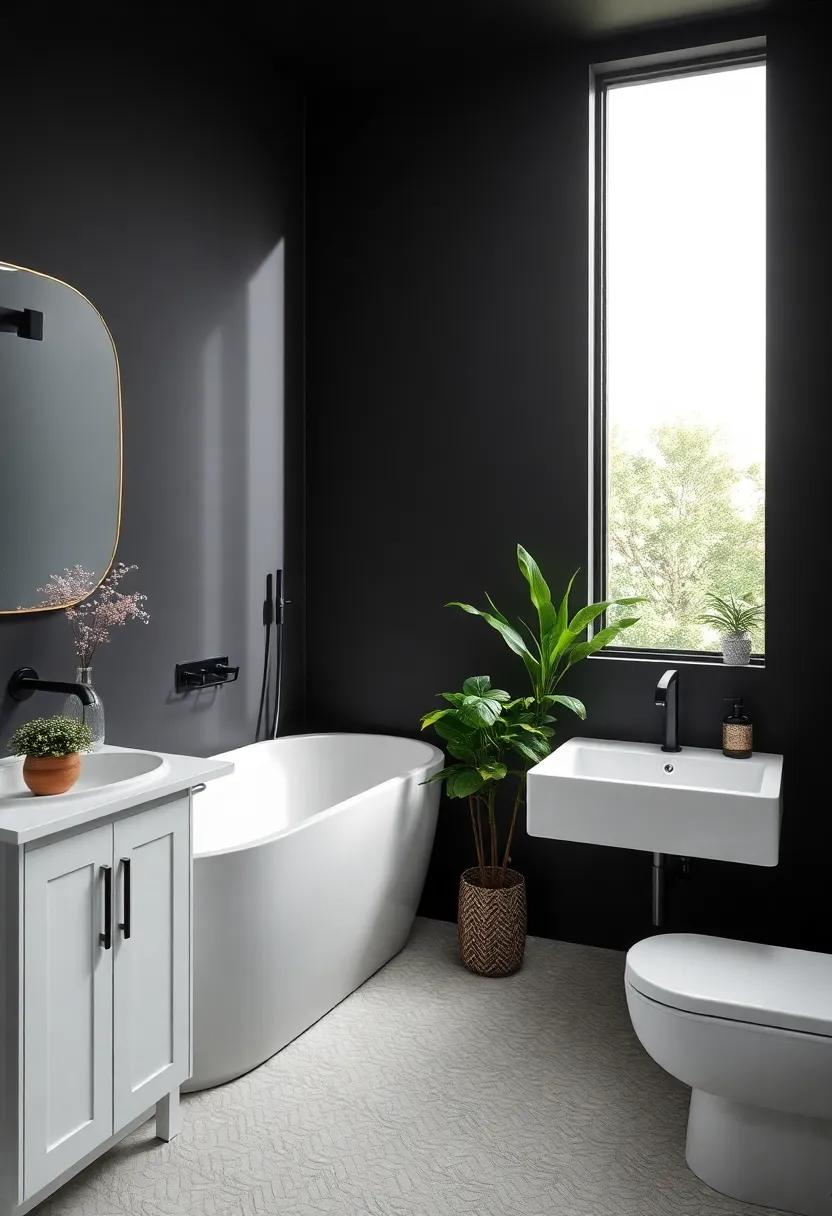 Incorporating Nature: Bringing Greenery into Dark bathroom Spaces