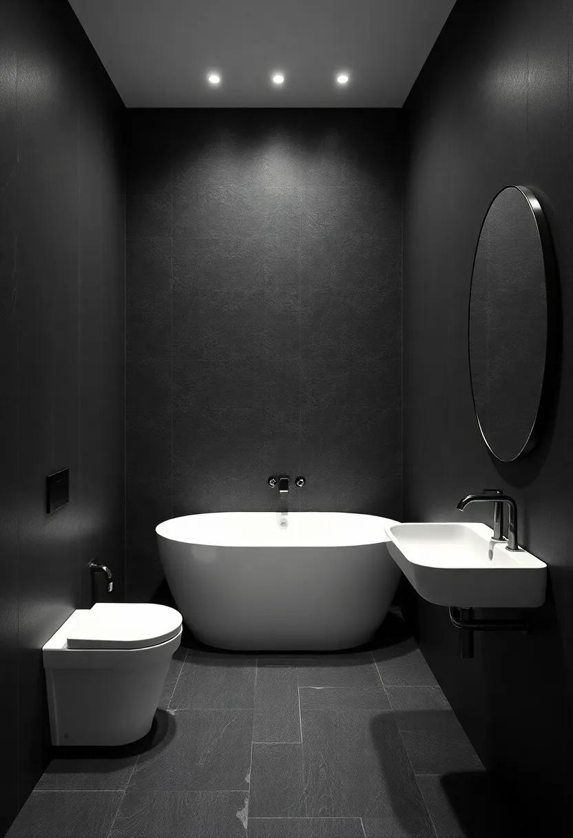 Textures That Transform: The Power of Materials in Dark Bathrooms