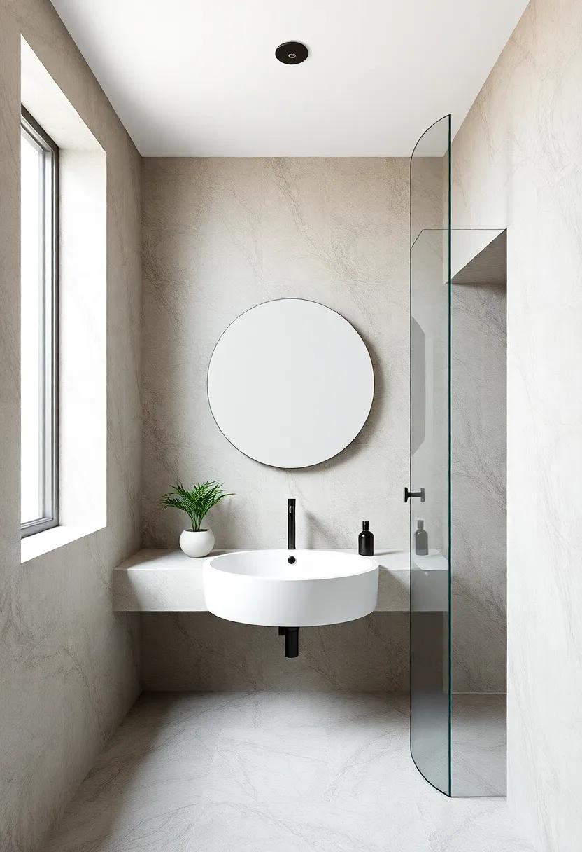 Curved Elements: The Beauty ‍Of‌ Round Showers ‍And Sinks In⁤ Small Areas