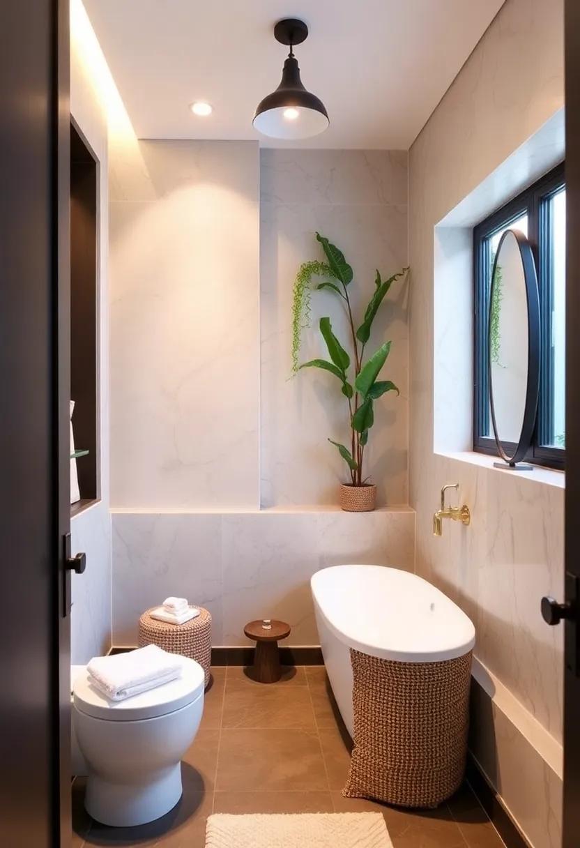 10) Create‍ a Spa Vibe: Incorporate‌ calming elements like soft⁤ lighting,plants,and natural materials to turn your bathroom into⁣ a relaxing retreat