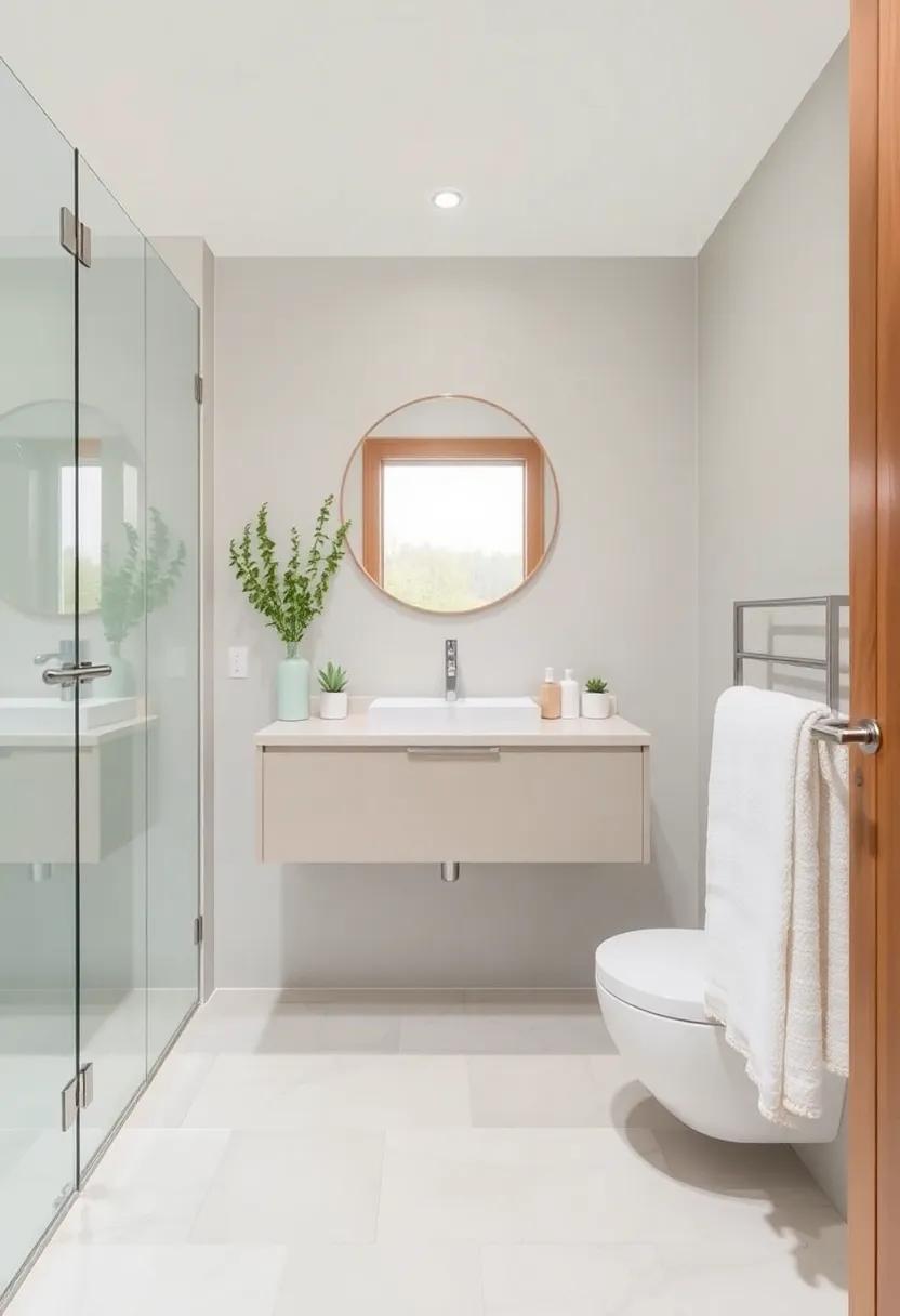 4) install a Floating Vanity: A floating vanity not only offers a modern aesthetic but also gives the illusion of more floor space