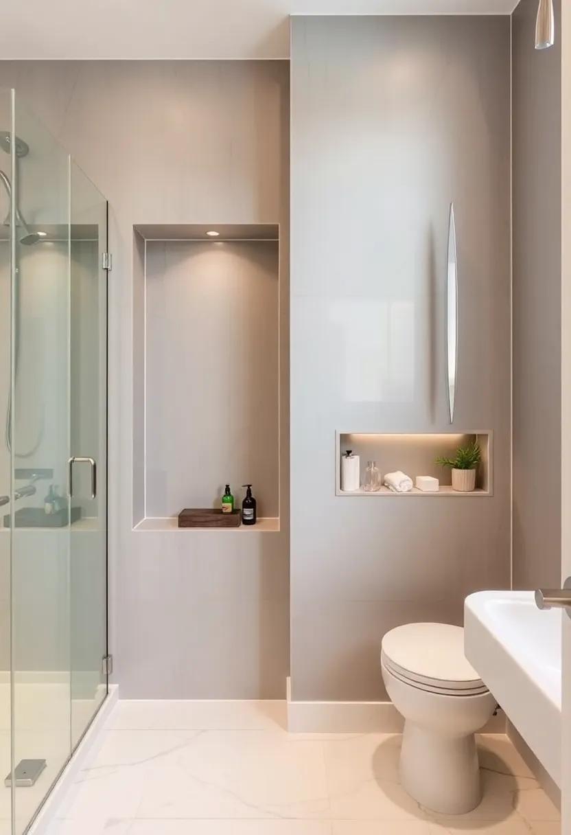 23) Use⁣ Built-In Niches: design built-in niches for toiletries or decorative items, optimizing space while looking ⁢sleek and polished