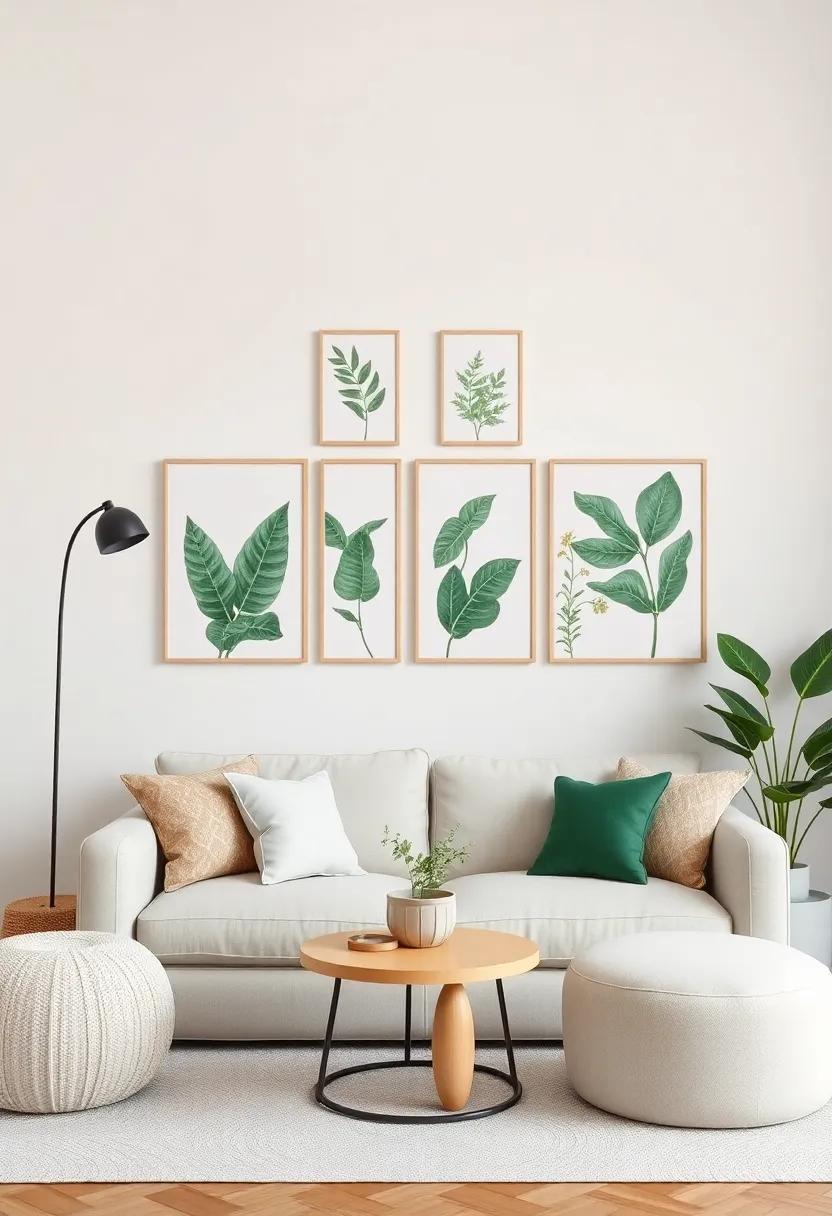 Tying Together⁣ Your Color palette with Greenery‌ Art