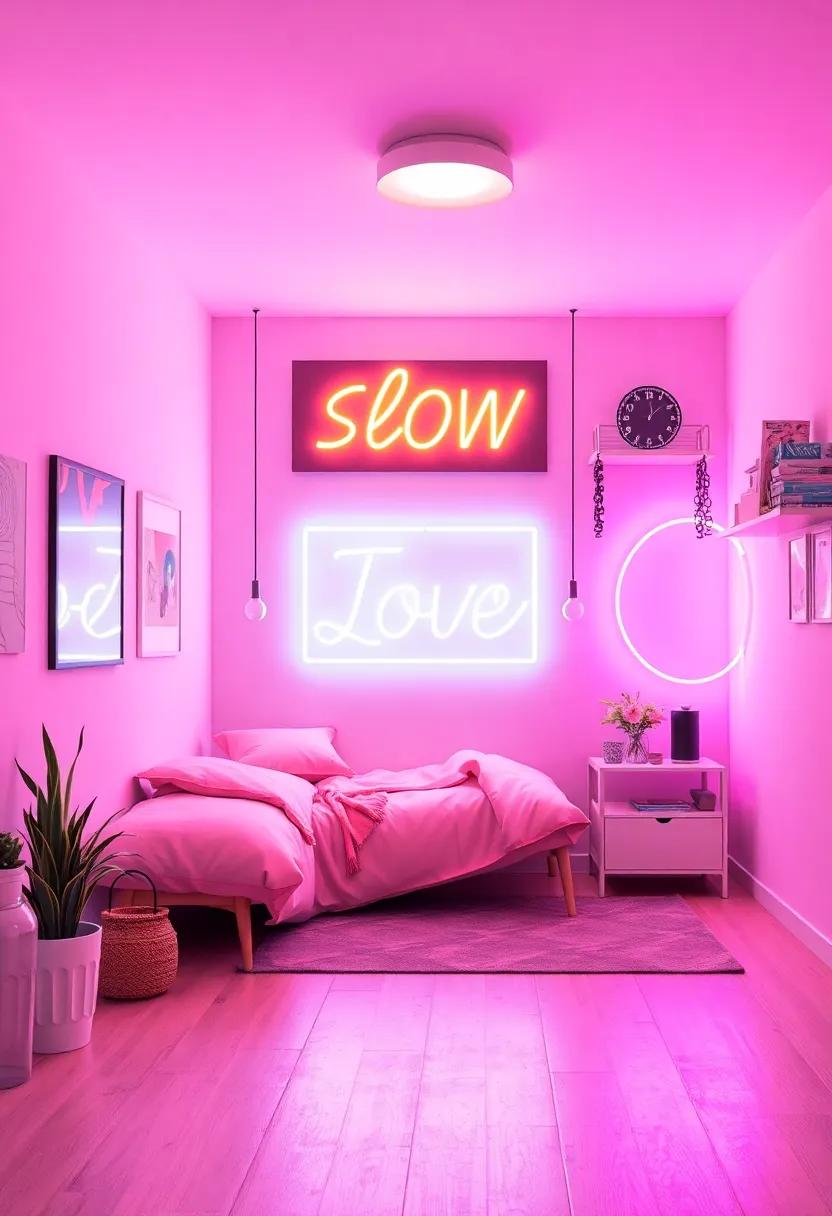 Dynamic Glow: ‍Achieving Different Ambiances with Adjustable Neon Lighting