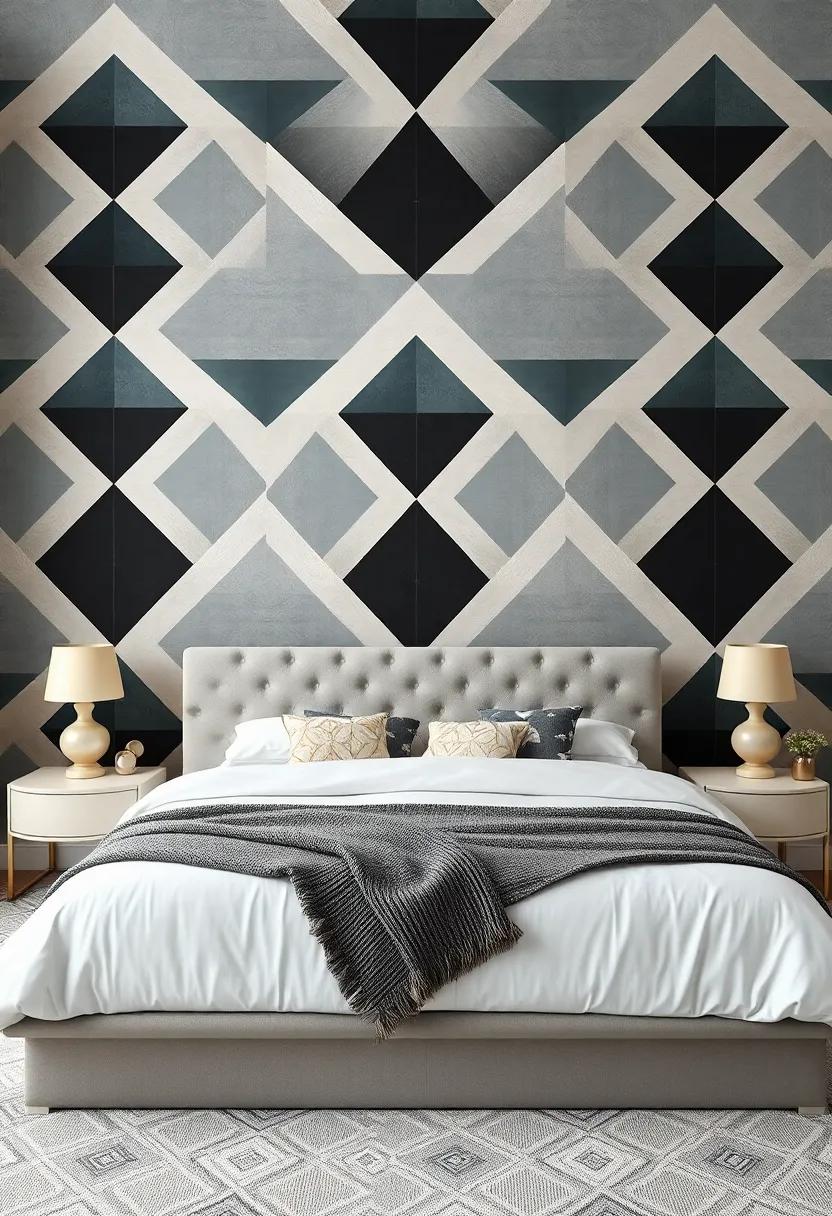 Striking Geometric ‍Patterns: ‍Adding Modern Flair to Your Bedroom