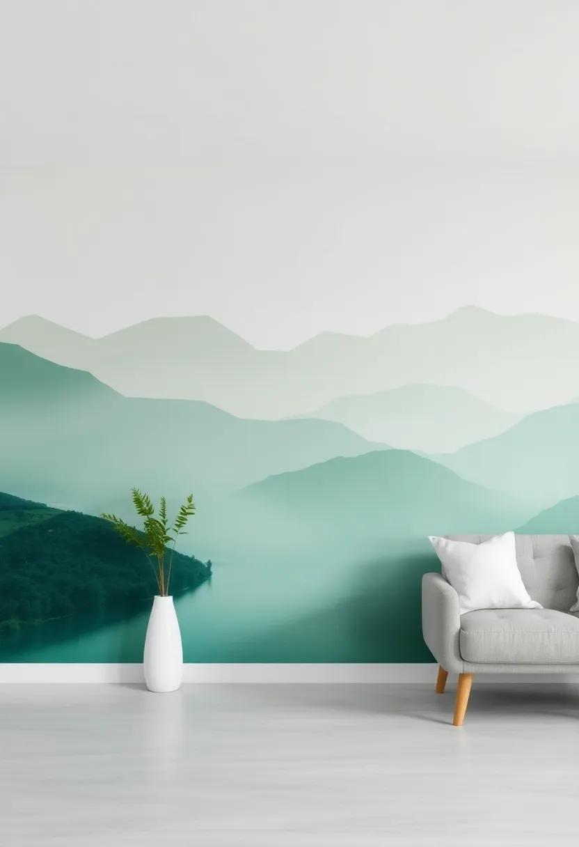 nature-inspired​ Mural: ⁣Bring the outdoors inside with a stunning mural that‌ depicts a serene landscape, transforming your living area into a tranquil retreat