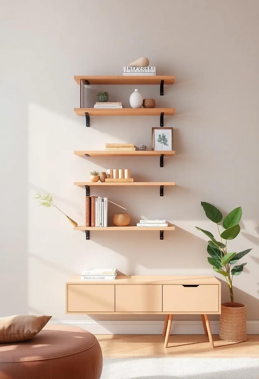 Statement Shelving:‍ Combine​ functionality⁣ and style by using unique shelving units as ⁣an ⁤accent feature, showcasing decor and ‌favorite‍ items