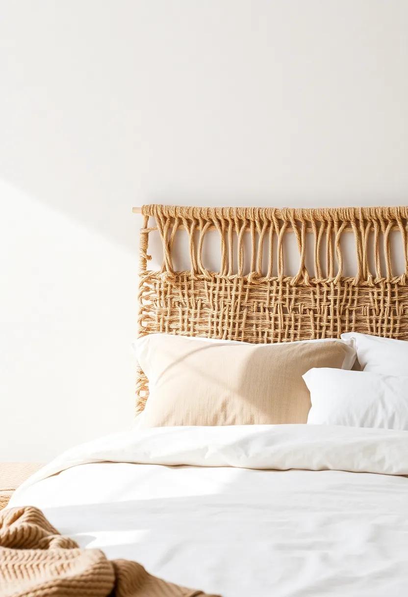 4) ‍Woven Textiles: Incorporate warmth with a beautifully woven textile headboard, using natural fibers to‌ create⁢ a‍ bohemian atmosphere