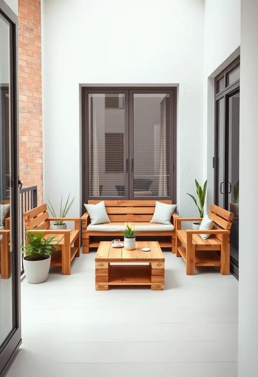 Transforming Tiny Balconies: Chic Pallet Furniture Ideas