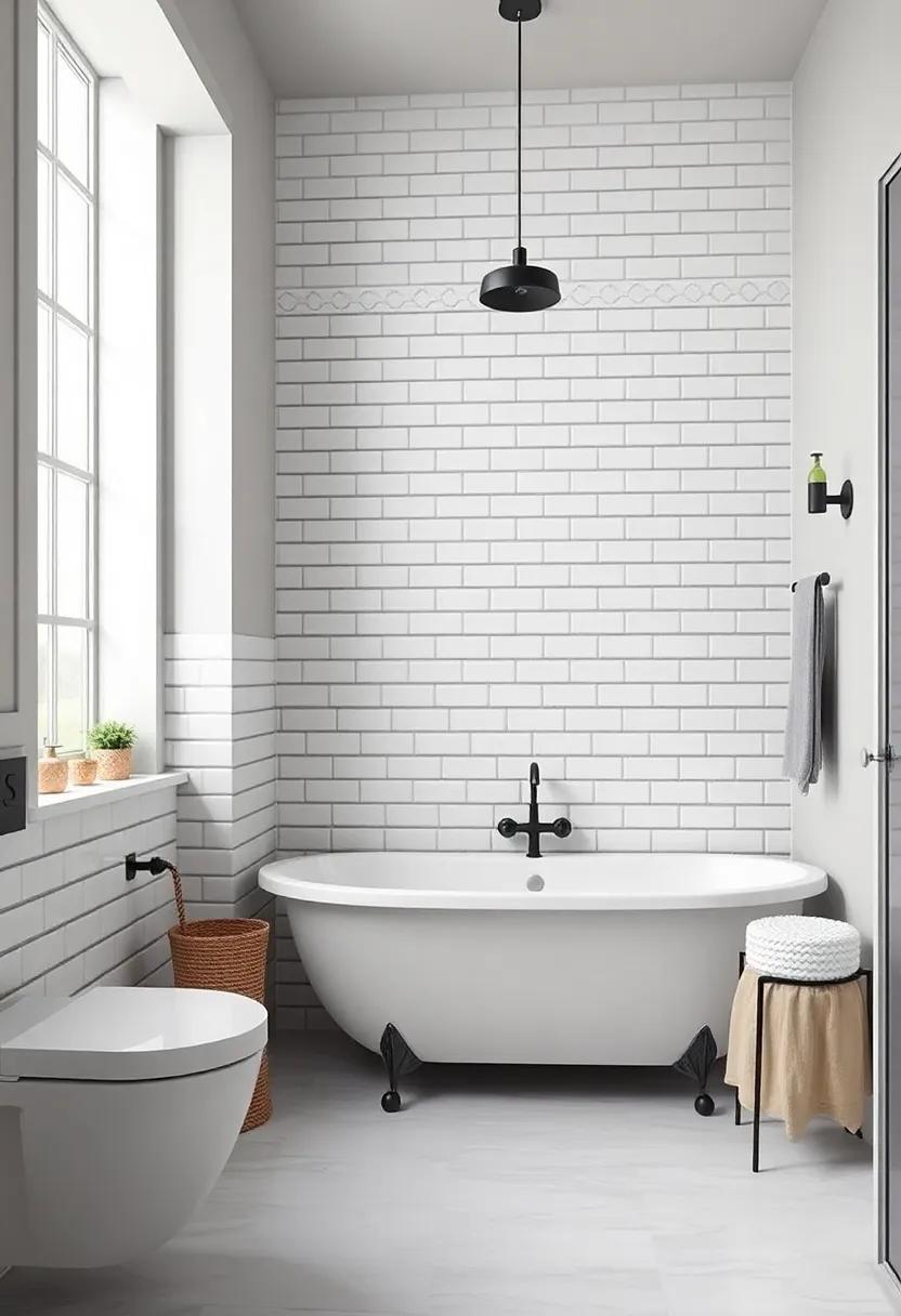Chic and Timeless: Modern Farmhouse Bathroom Designs Featuring Subway Tiles