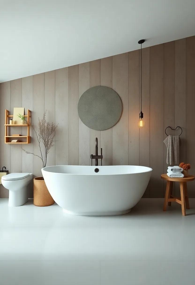 Embracing Serenity: Designing a Rustic Bathroom with a Chic Freestanding Tub