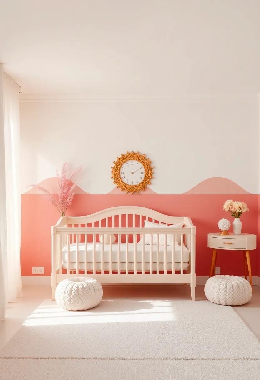 Dreamy Spaces: Designing a Coral and White Girls Nursery for Sweet Serenity
