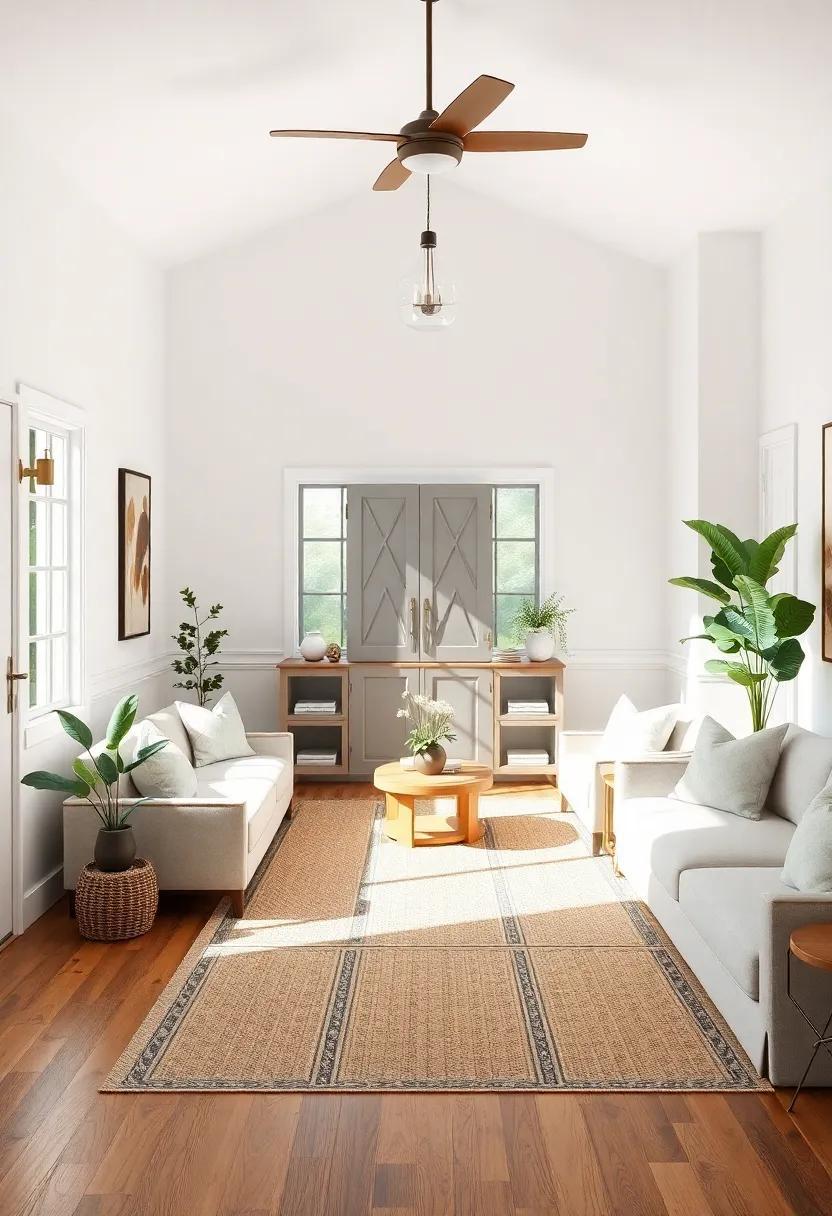 Embracing Farmhouse Charm: Designing a Welcoming Living Room Entryway