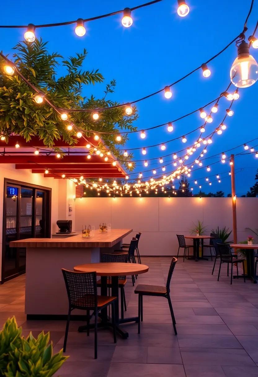 Illuminate Your Evenings: The Allure of Patio Bars Adorned with String Lights