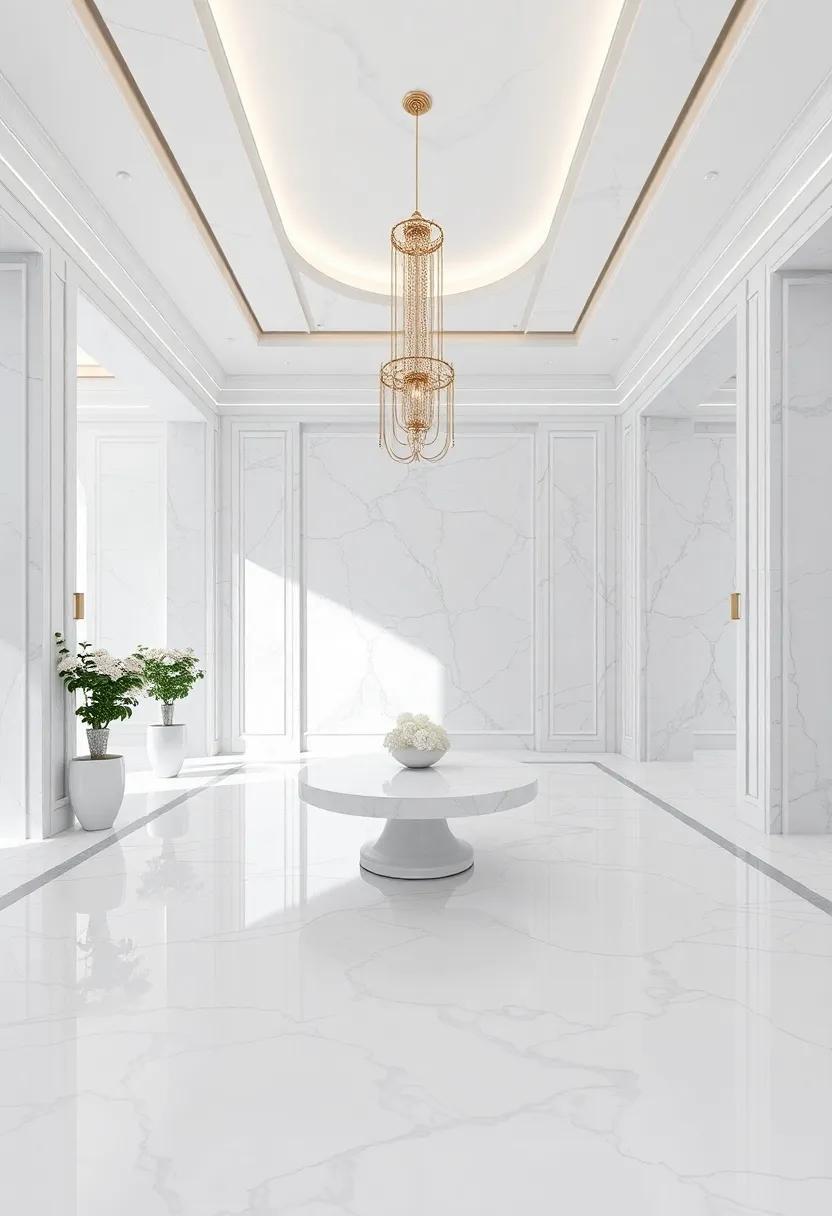 Timeless Elegance: Exploring the Allure of Luxury White Marble Mansion Interiors