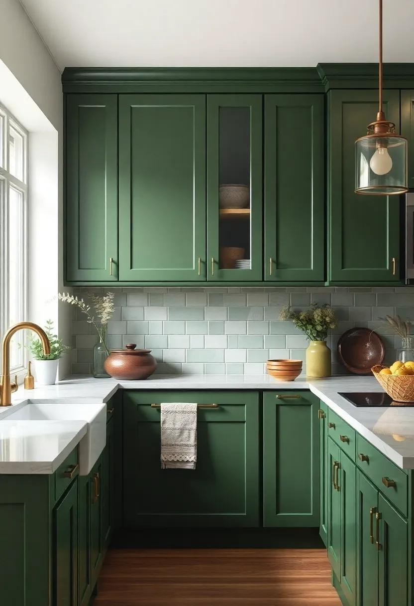 Embrace Nature: Transform Your Space with Green Farmhouse Kitchen Cabinets