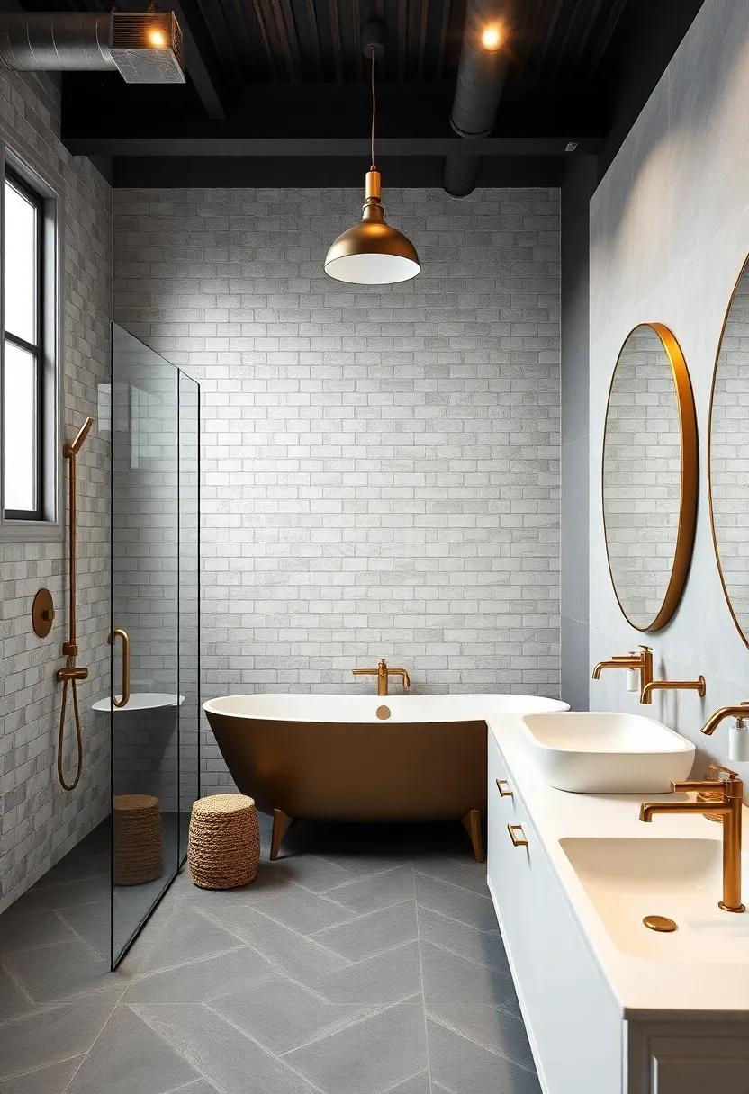 Elevating Industrial Design: The Allure of Brass Accents in Modern Bathrooms