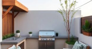 24 Inspiring Small Outdoor Spaces Featuring Built-in BBQ Stations for Cozy Cookouts