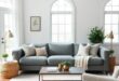 25 Inspiring Ideas for a Cozy Farmhouse Living Room Featuring a Grey Couch