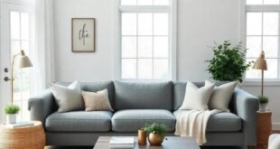 25 Inspiring Ideas for a Cozy Farmhouse Living Room Featuring a Grey Couch