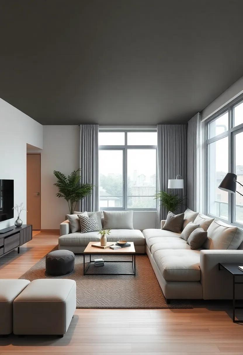 Incorporating Creative Storage solutions with a Large Sectional