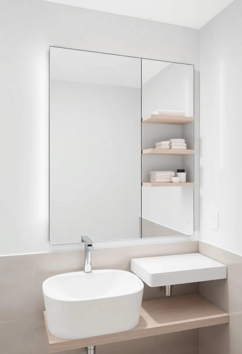 Smart​ Storage: Mirrors with Built-In Shelving for Compact Spaces