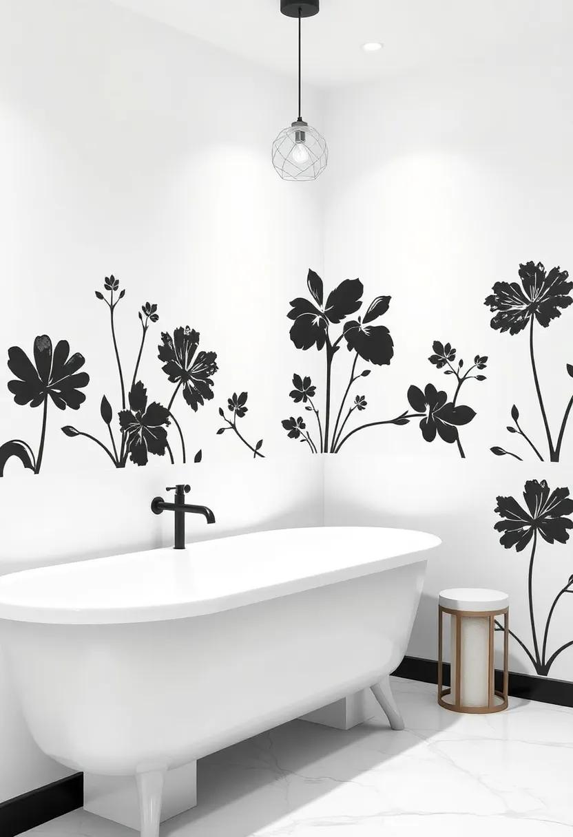 Sophisticated Monochrome Stencils For A Timeless And elegant Look