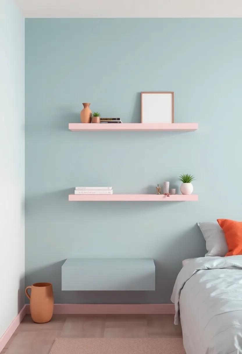 Perfecting Floating Shelves with Complementary Hues