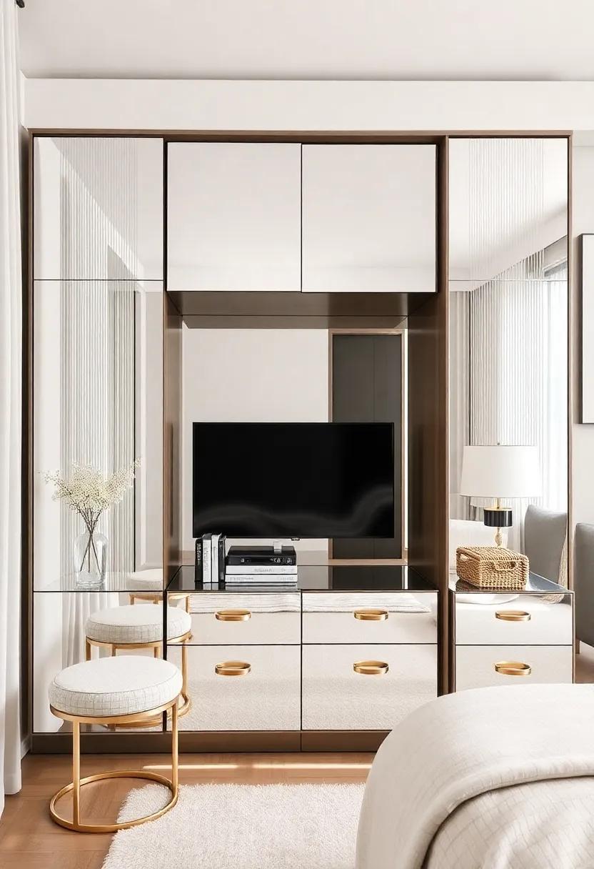 Accent Pieces: ⁣Enhancing Your Bedroom Aesthetics with Mirrored ‍Storage