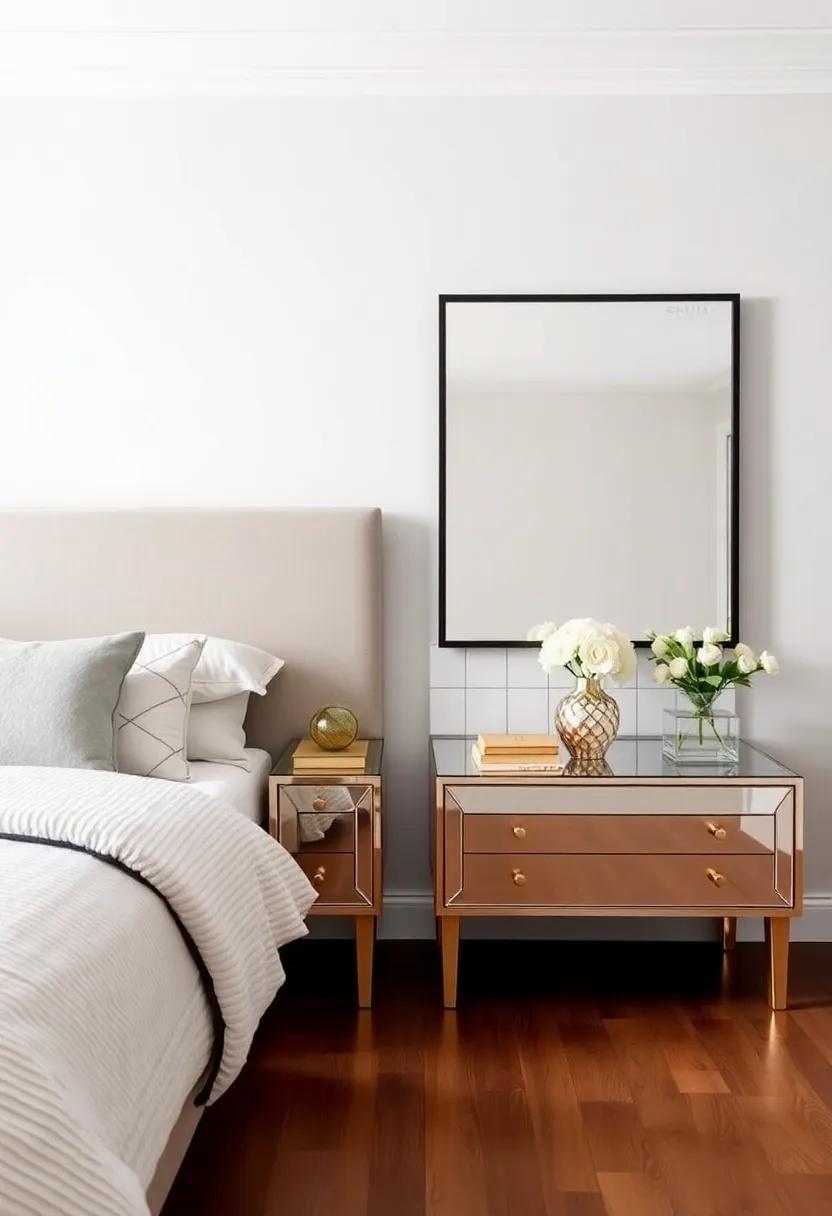 Chic Nightstands: Blending Style and Storage ​with ⁣Mirrored Designs
