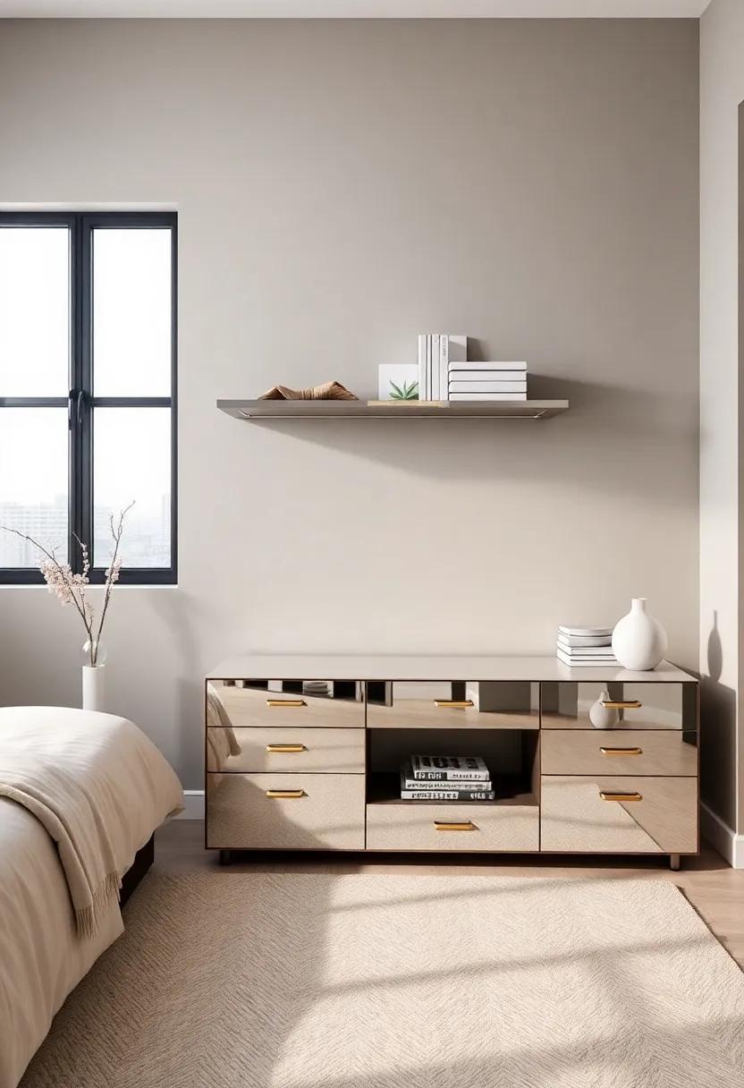 Maximizing Vertical Space ‍with Stylish Mirrored​ Shelves for Your Bedroom