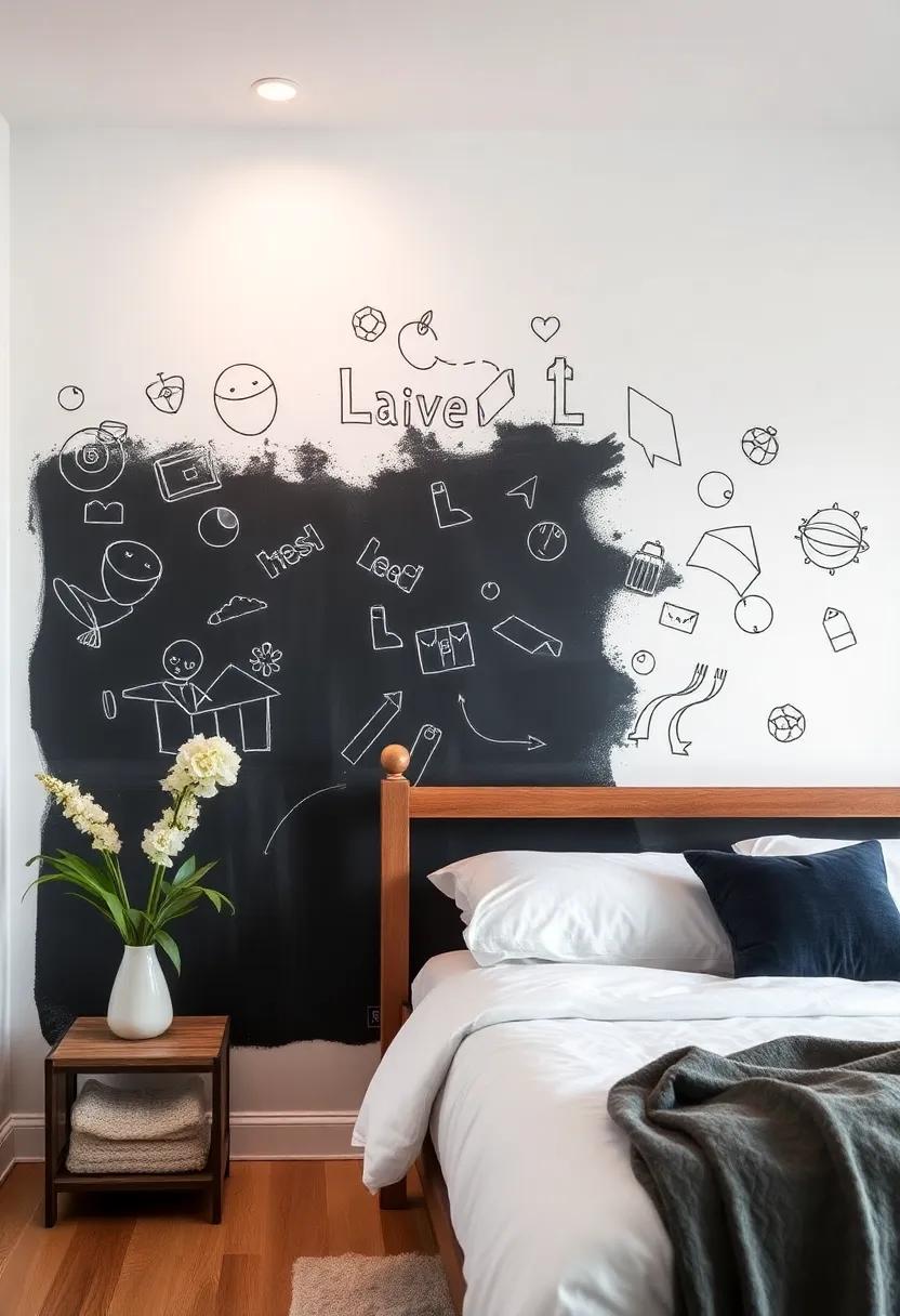 Interactive Artwork: Encourage ⁢creativity by allowing yourself‌ or guests​ to draw or doodle on the wall,transforming it into a collaborative ‍art piece