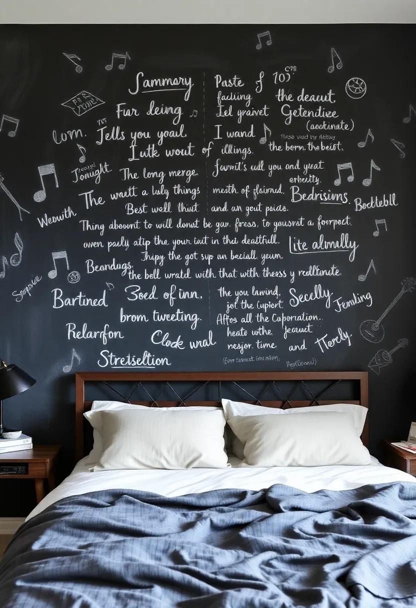 Music Inspiration Wall: Write down lyrics from your favorite songs or quotes⁢ from‌ artists who inspire you,making your wall⁣ a musical mosaic