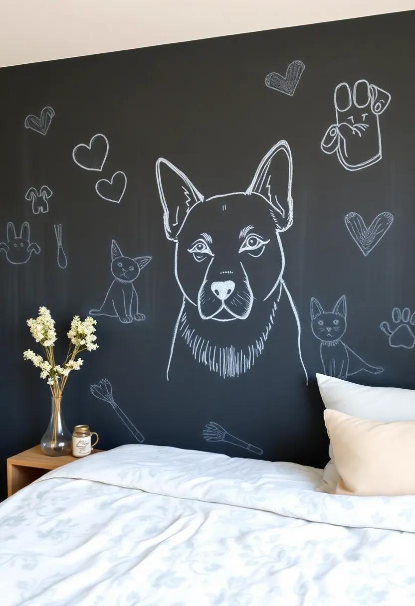 Pet Portraits: Draw chalk outlines or portraits of your pets, adding a ‌personal and whimsical ⁢touch to ⁢the‍ decor