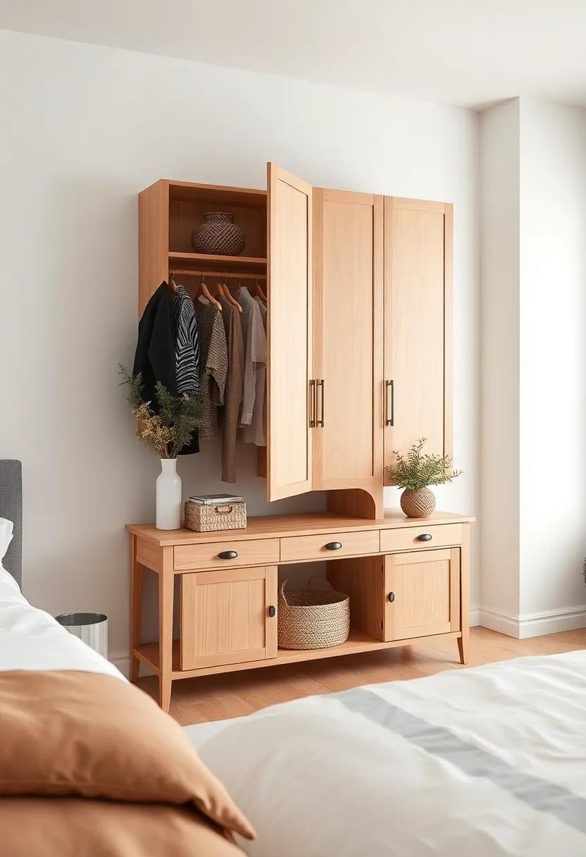 the Console-Inspired‍ Wardrobe: Merging a console ​table‍ with wardrobe functionality, this unique piece provides stylish storage while maintaining an open, airy⁤ feel