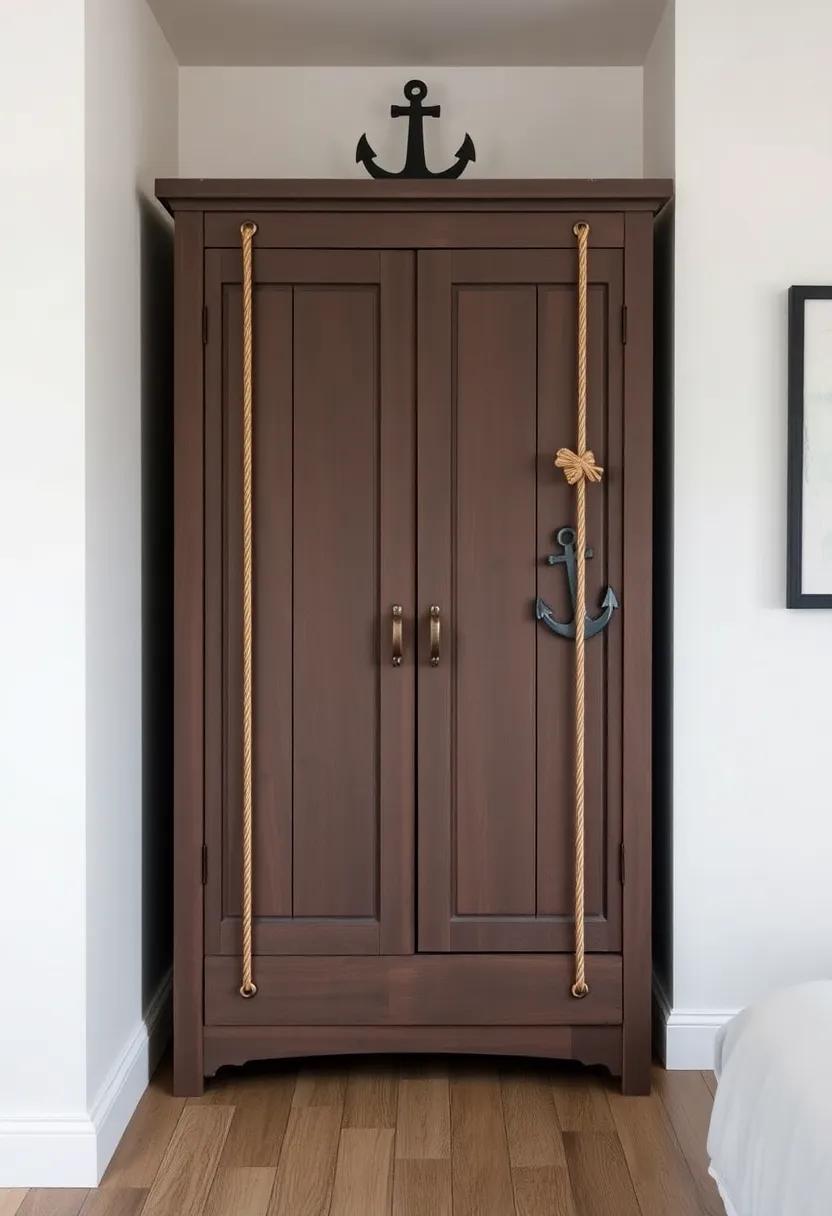 The Nautical-Inspired wardrobe: Channeling the spirit⁤ of ​the​ sea, this⁣ wardrobe, adorned with ‌ropes‍ and anchors, is a ⁢delightful addition to coastal​ or ⁢nautical-themed bedrooms