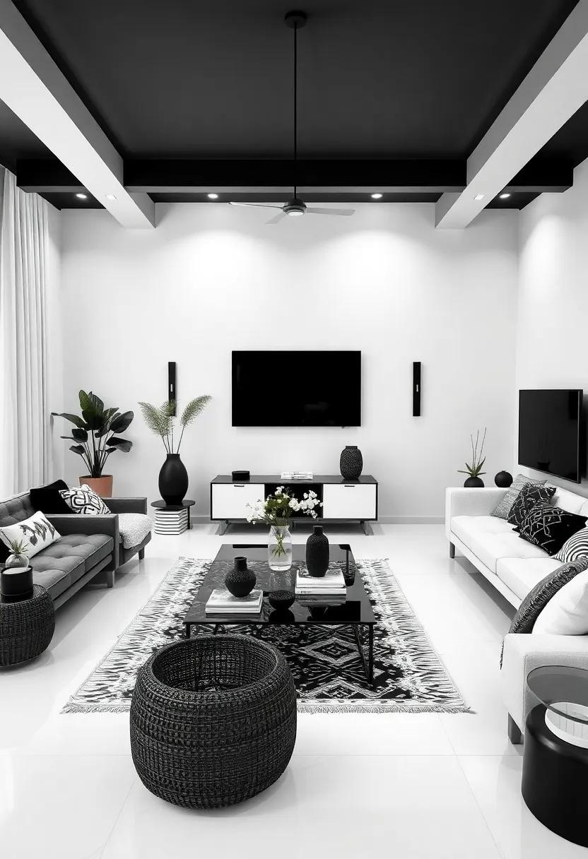 Embracing the Monochrome Palette: The Allure of Black and White in Modern Boho Design