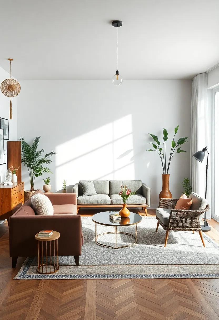 Furniture arrangement: Creating Flow in an Eclectic Environment