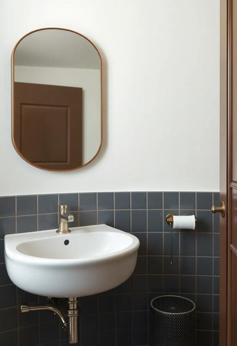 Mix and match different styles of fixtures, such as a vintage sink paired with contemporary faucets, for an effortless blend of old and new