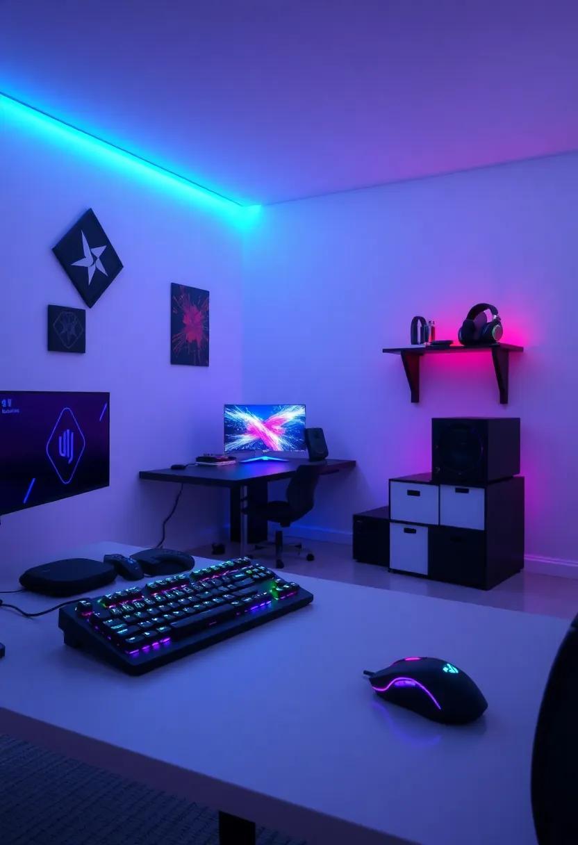 Customizable RGB Keyboard⁤ and Mouse: Choose gaming peripherals with customizable RGB lighting to match the⁢ room’s aesthetic ​and enhance ⁢gameplay