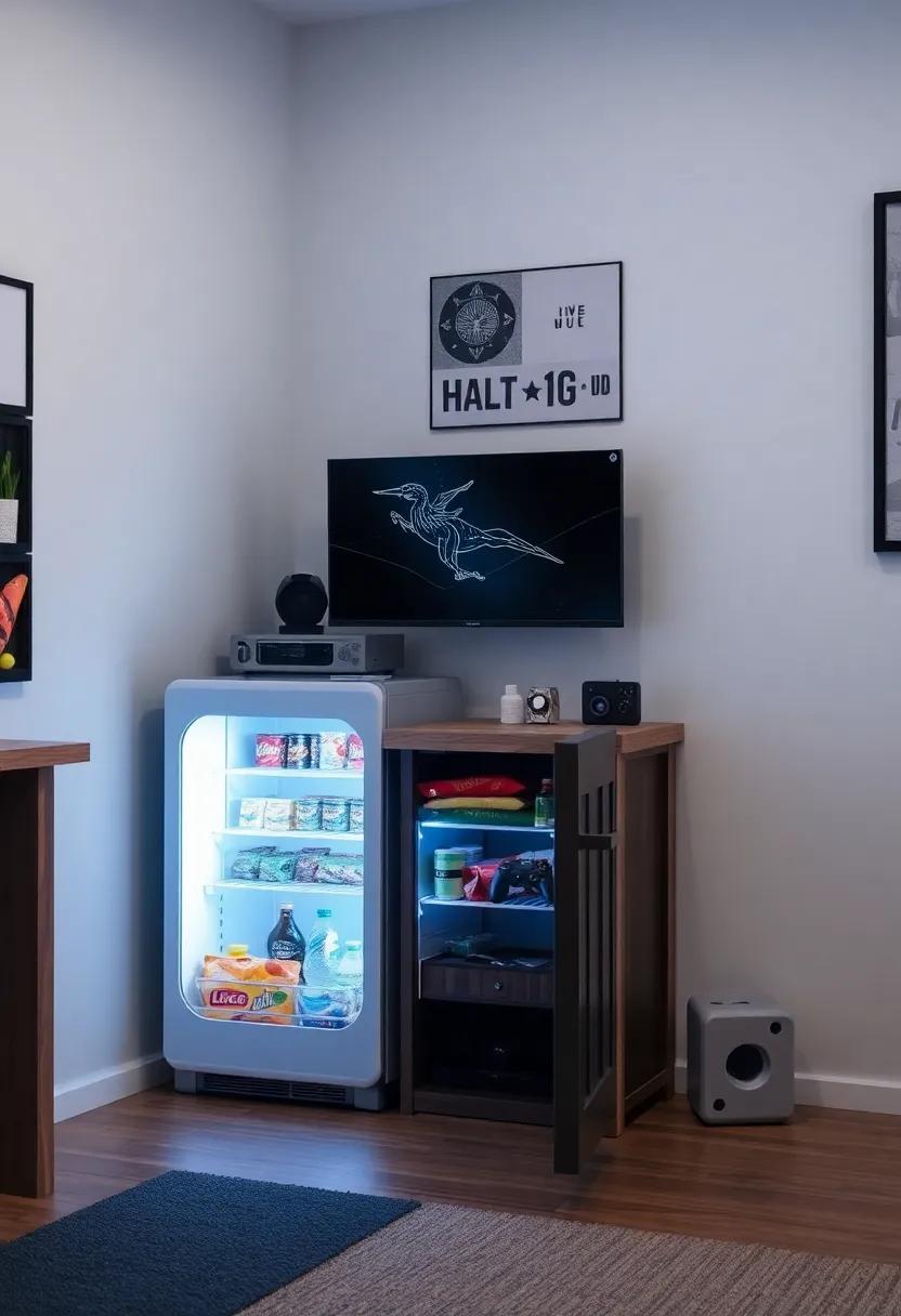 Mini Fridge: Keep ⁣snacks and drinks within arm's reach with a mini fridge, perfect‍ for long gaming⁤ sessions without breaks