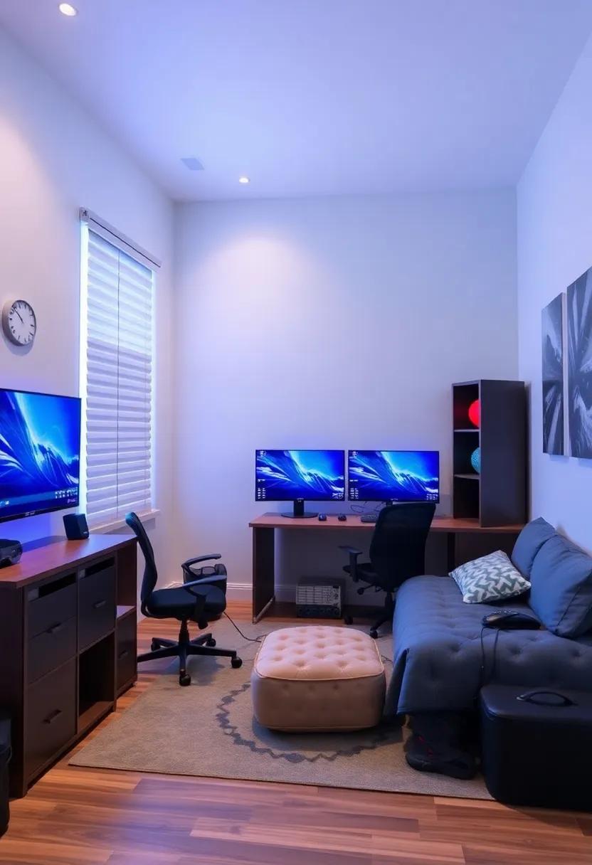 Virtual Reality Corner: If VR gaming is a passion, set up a dedicated VR corner⁣ with ample space for movement and a charging station