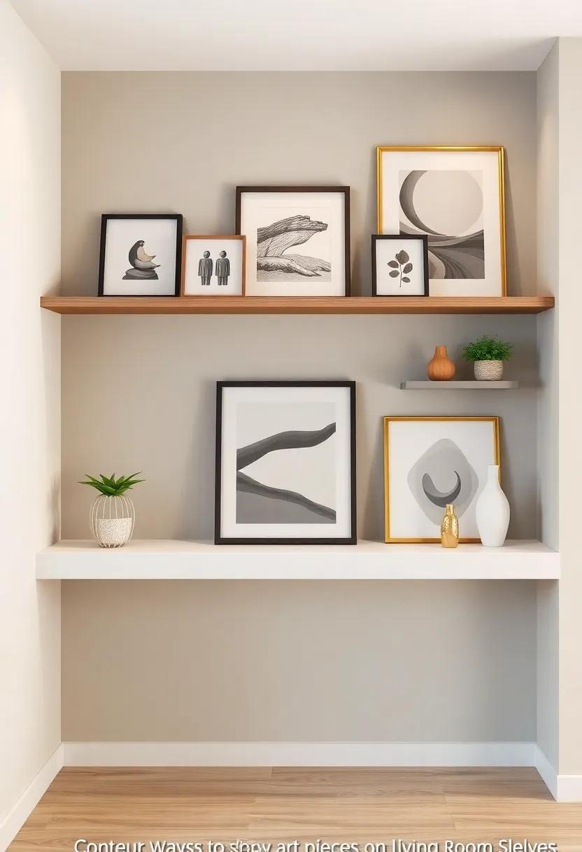 Unique Ways ⁢to Showcase Art Pieces on Living​ Room‌ Shelves