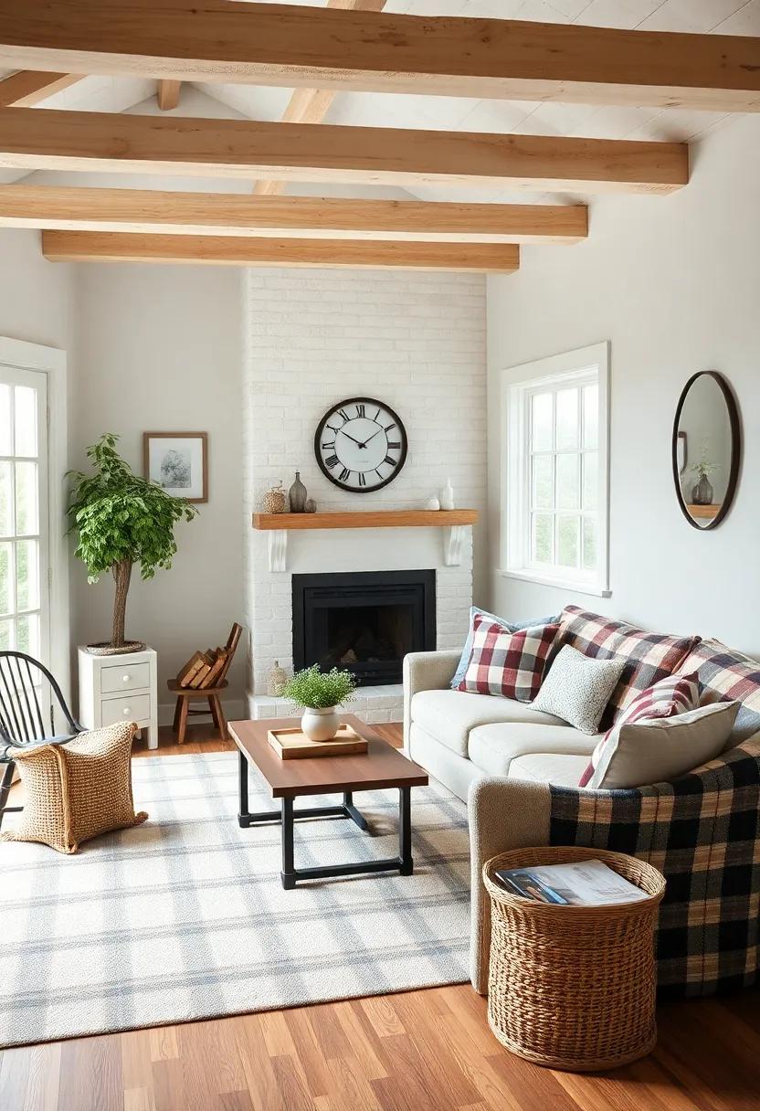 Cozy Textures: The Allure of Plaid ⁣Patterns in⁣ Country Living Spaces
