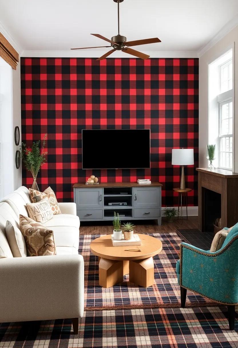 Wall Treatments: Exploring Plaid Wallpaper and Accent‍ Walls