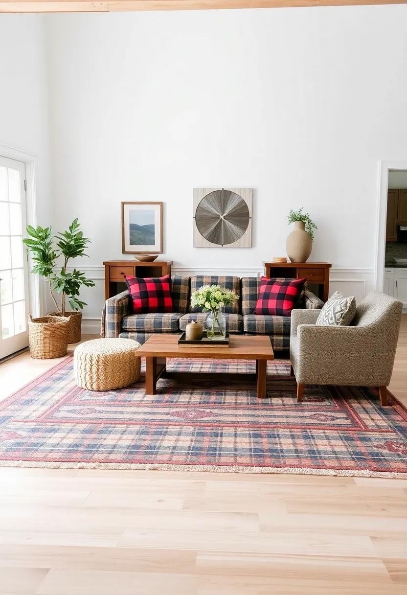 Layering Rugs: Choosing the Right ⁢Textures ⁤to Complement ⁣Plaid