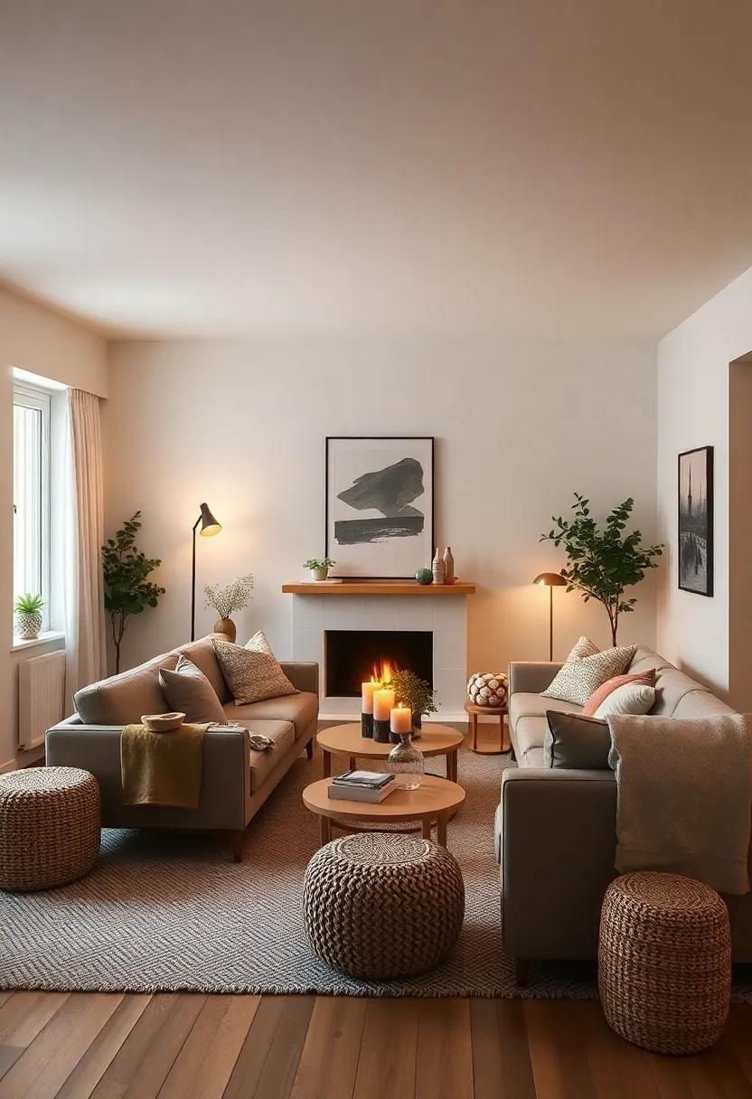 Layered Lighting: Include different light sources at varying heights to create a warm, inviting glow throughout the room